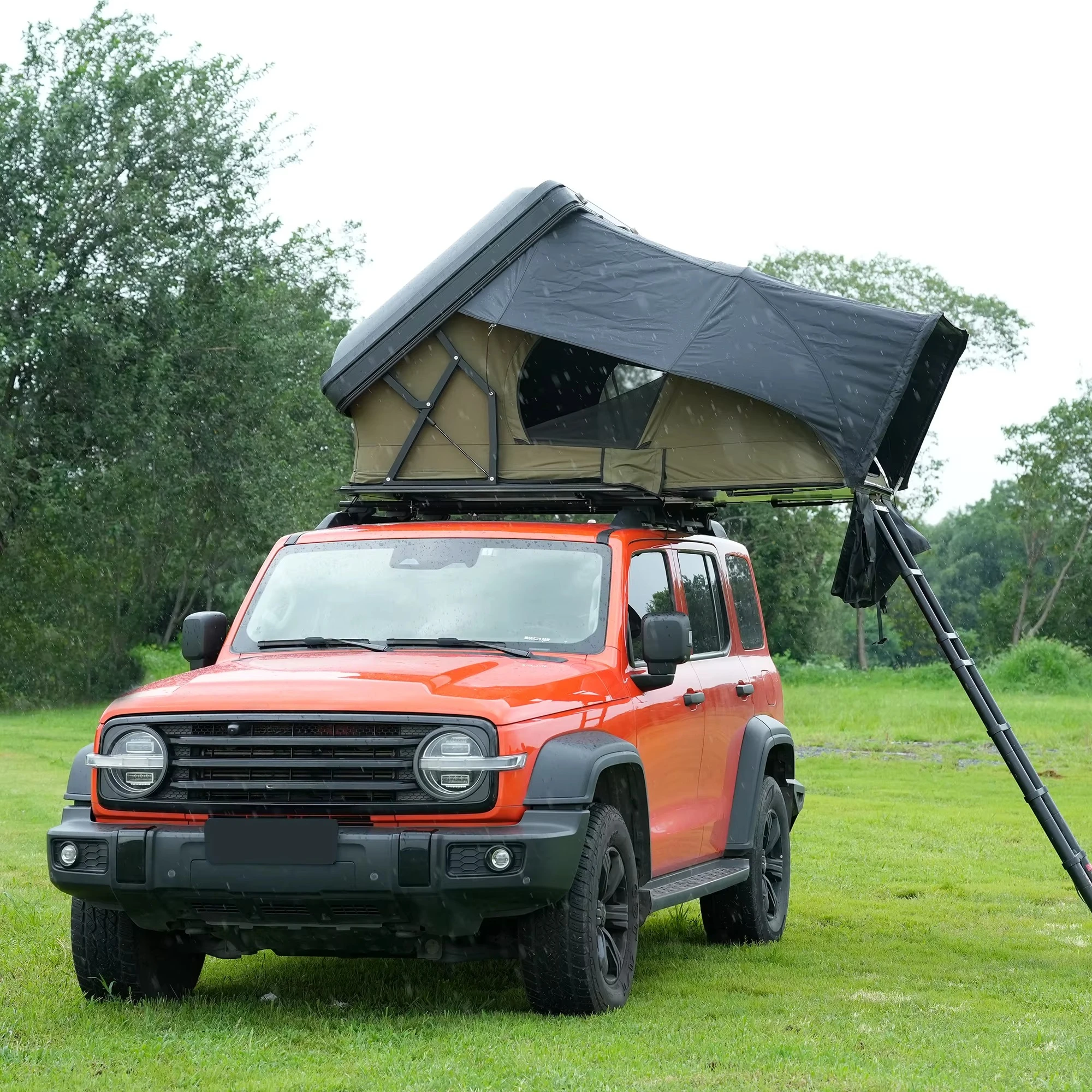 

Aluminum Side Open Hard Shell Rooftop Tent Aluminum Hard Shell Rooftop Tent with Side Opening Car Tent Product