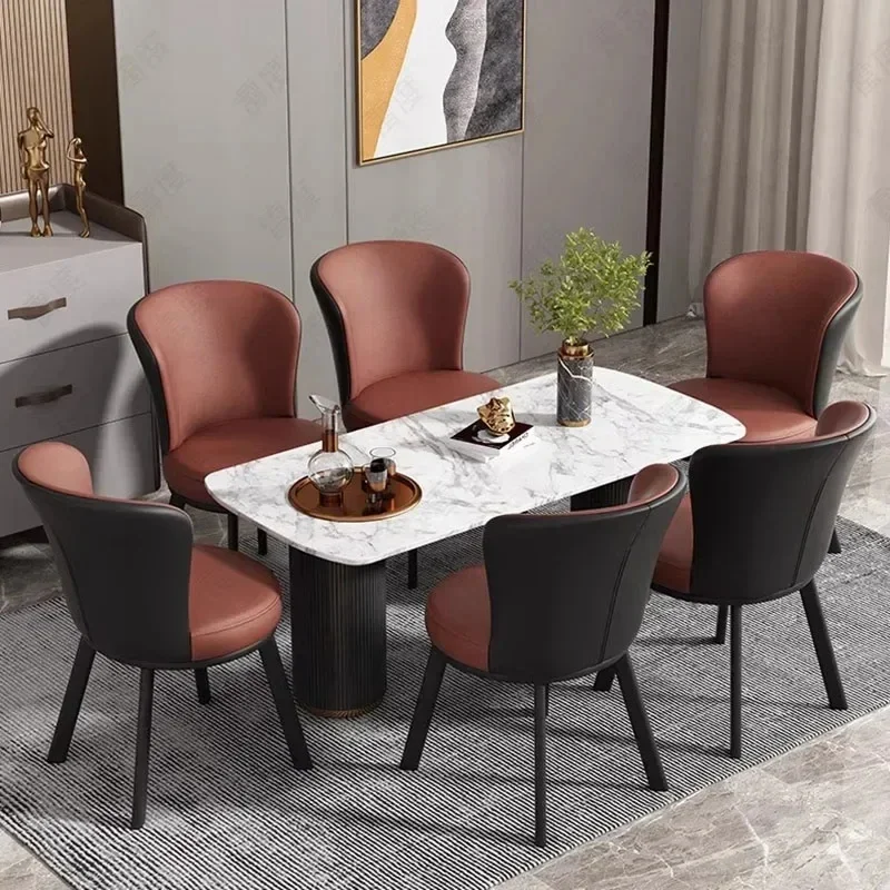 Kursi makan sederhana Mewah Trendi Modern lapis kain kursi makan indah antik Nordic Muebles Para El Hogar Furniture