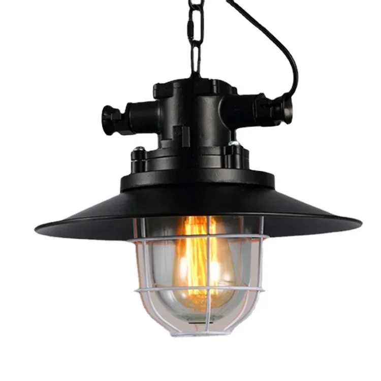 

Retro industrial style wrought iron meal chandelier creative personality chandelier single head