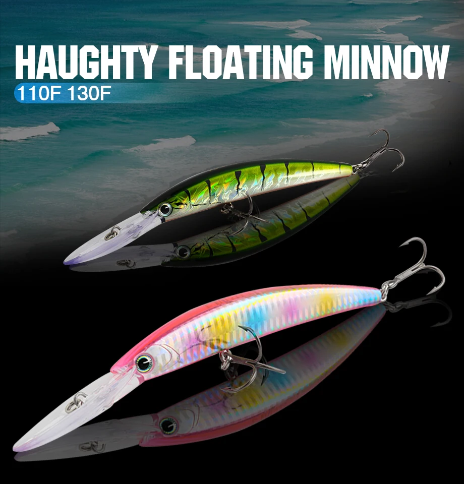 Fjord schwimmender Angel köder 110mm 17g 130mm 24g Jerkbait Langstrecken karpfen Hecht Swimbait Kunst köder Seefischerei Ausrüstung – Detail 1