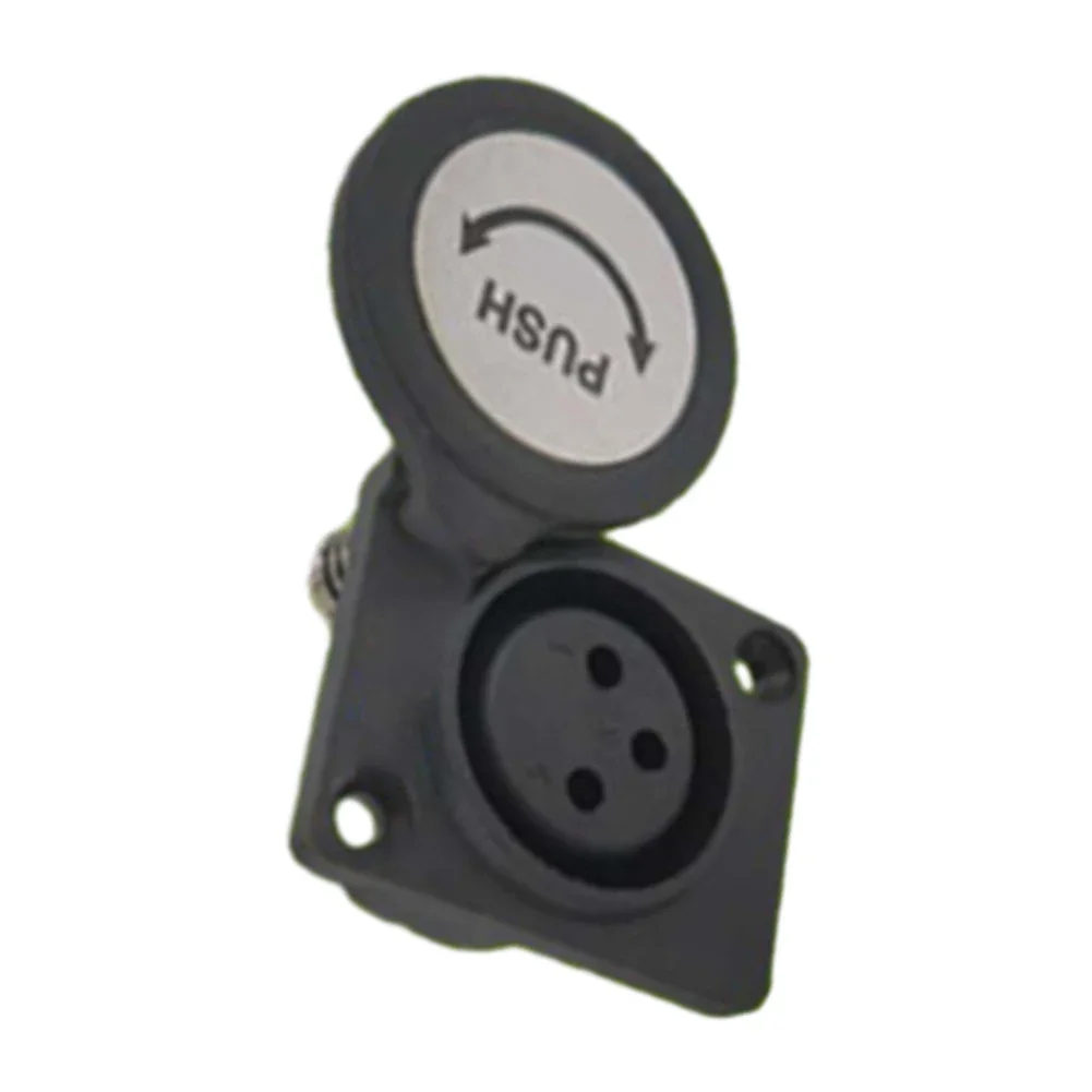 Порт зарядного устройства, 3-контактный линейный разъем, разъем для скутера, электронная инвалидная коляска, электрические скутеры, детали для езды на велосипеде, пластик, металл