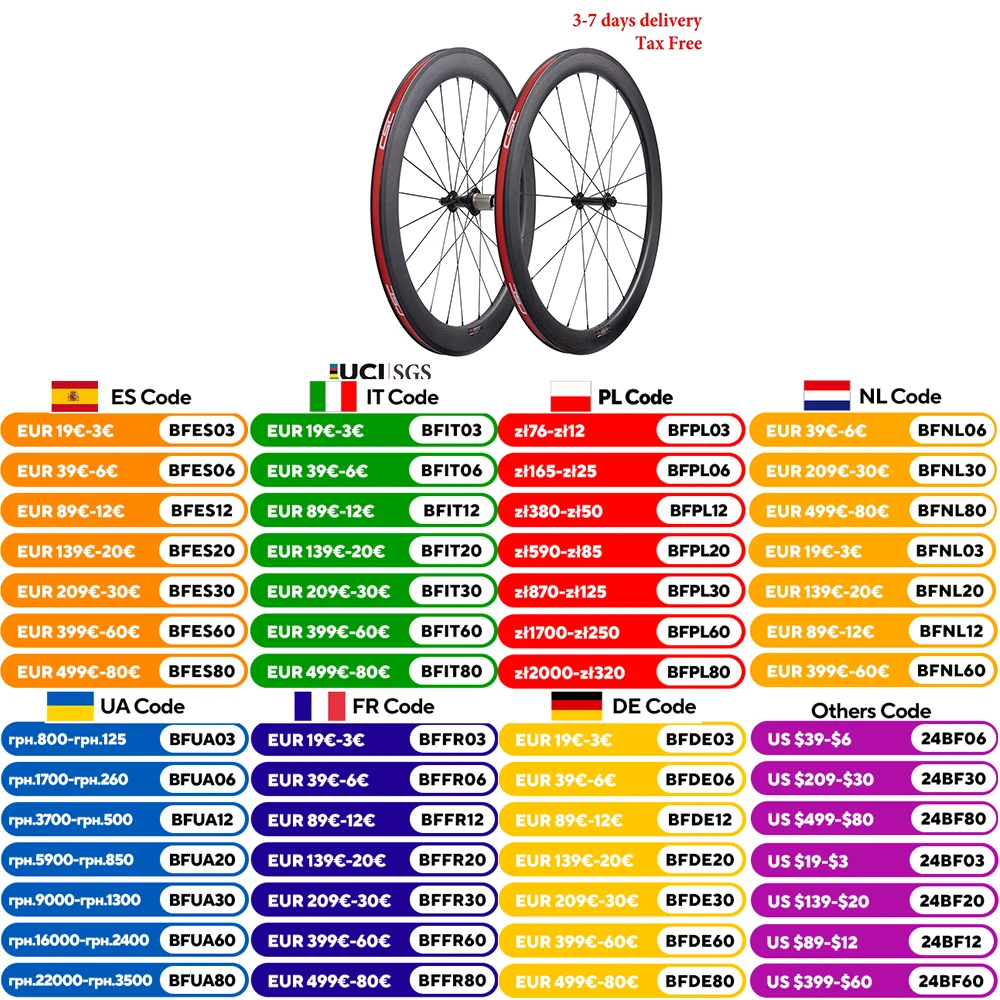 CSC Racing Road bicycle 700C carbon wheels Clincher tubeless Toray  60x25mm Super Light novatec hub