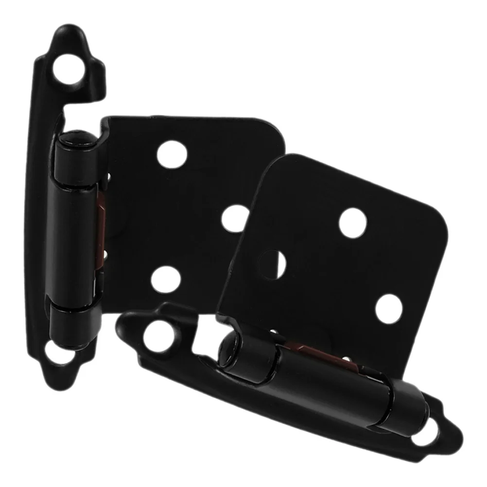 

2pcs Self-Closing Cabinet Hinges Half Overlay Steel Heavy Duty Rv Trailer Camper Hardware Cupboard Door Furniture Hinges For Rv