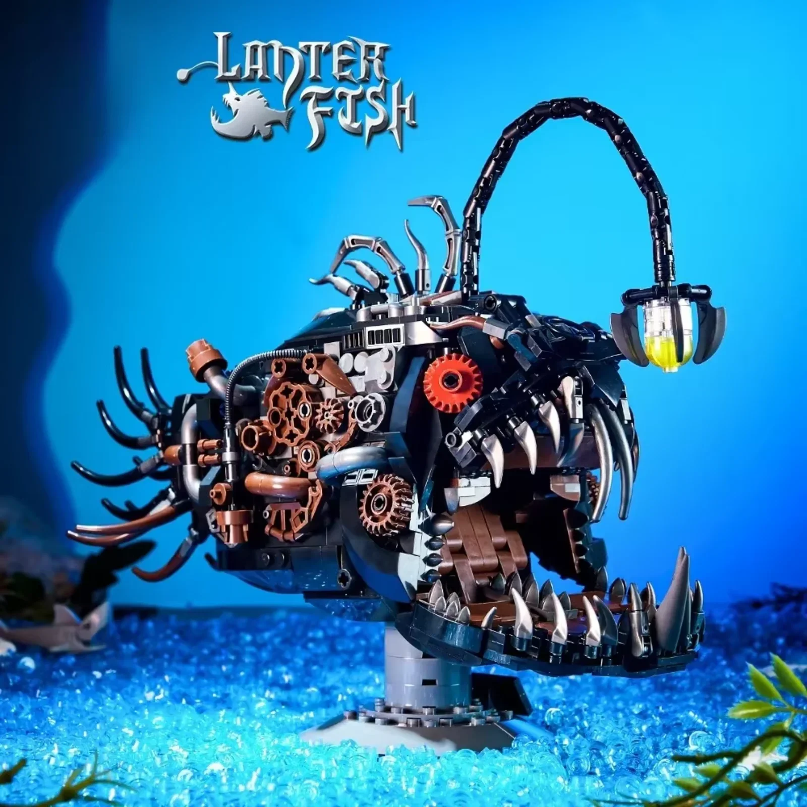 

DK7042 1038pcs LED Mechanical Fish Mini Building Blocks STEM Educational DIY Stem Bricks Kit Holiday Gift for Boys Girls Adults