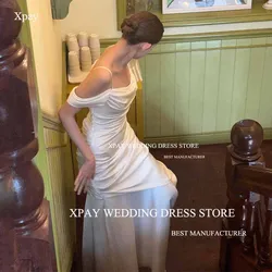 XPAY Sexy Off The Shoulder Mermaid abiti da sposa 2024 Spaghetti Straps abito da sposa Backless foto Shoot abito da sposa bohémien