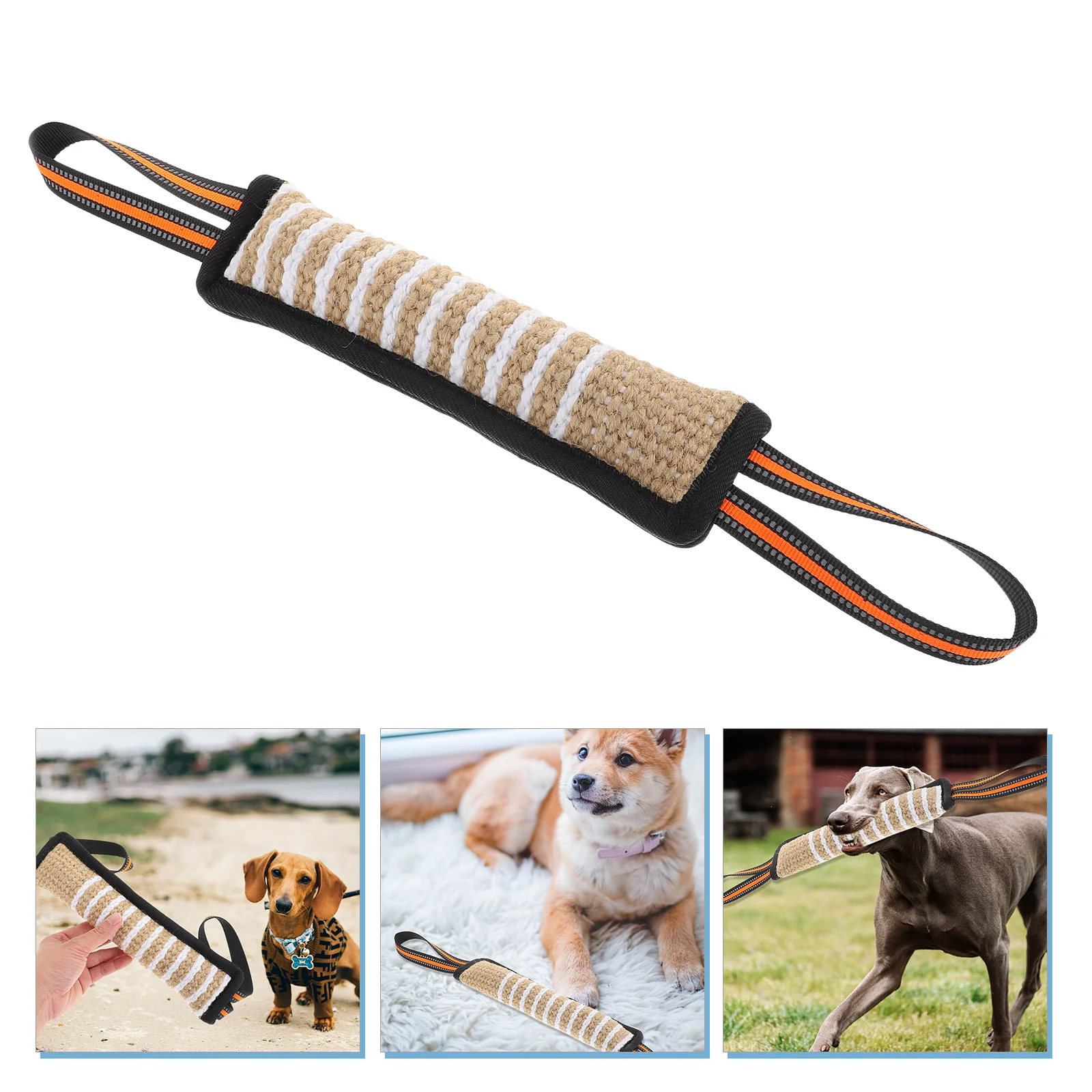 

Dog Bite Tug Pet Training Chew Pillow Plaything Handle Wear Resistant Molar Exercise Game Interactive Supply