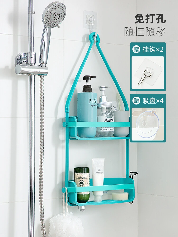 *Regal Toilette mehrschichtiger Hängekorb Badezimmer nicht stanzender Kleiderbügel