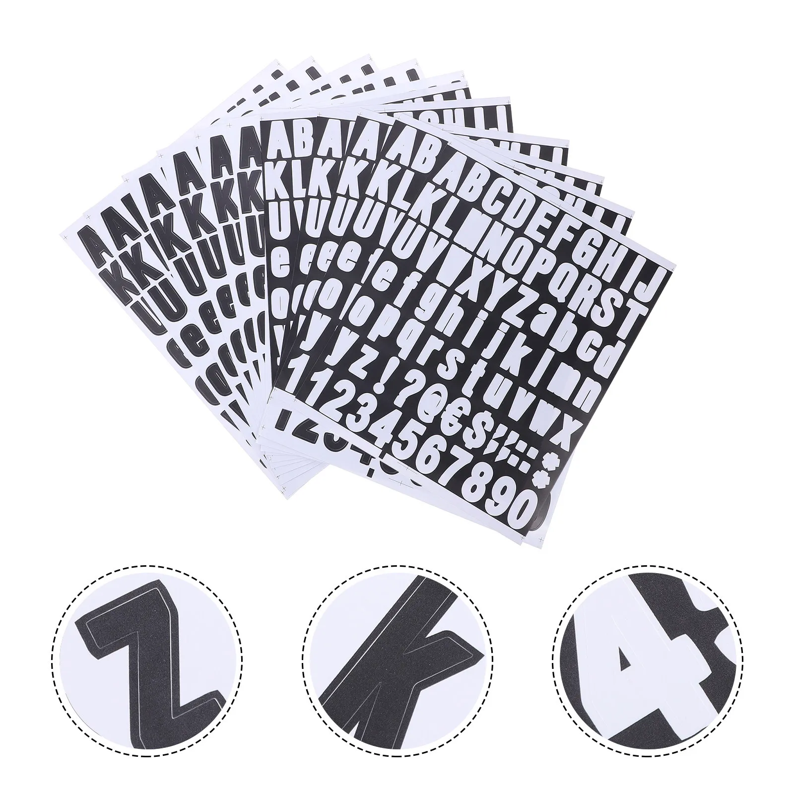 10Sheets Alphabet Number Letter Stickers for DIY Crafts Scrapbooks Cards Envelopes Gifts Labels Kitchen Door Bottle Phone Case