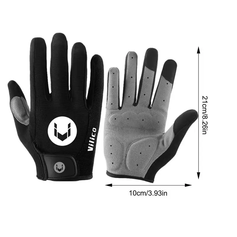 Cycling Anti-slip Full Finger Gloves MTB Bike Gloves Pad Men Breathable Anti-shock Sports Gloves MTB Bike Bicycle Warm Glove Man