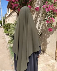 Ramadan Eid Długi Hidżab Khimar dla Muzułmanek Modlitwa Odzież Saudi Jazz Khimars 1-warstwowy islamski Jilbab Hidżaby Szalik Arabski Niqab