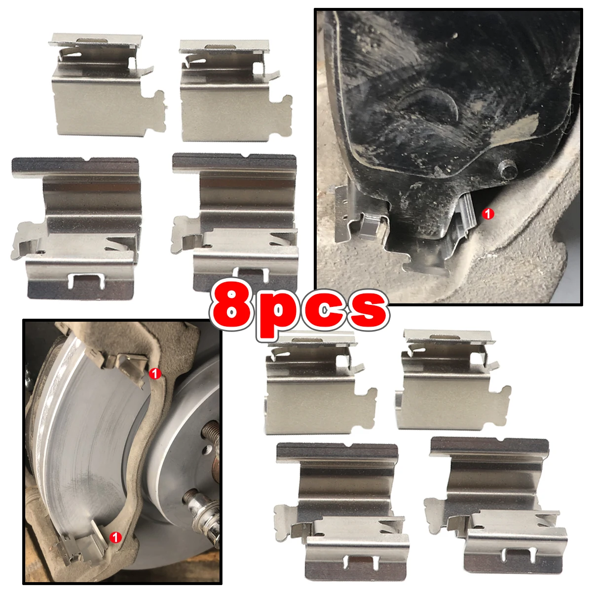 Brake Pad Fitting Shoe Hardware Shims Repair Kit Replacement For Abarth 500 Alfa Romeo MITO 955 MITSUBISHI COLT GEELY EMGRAND