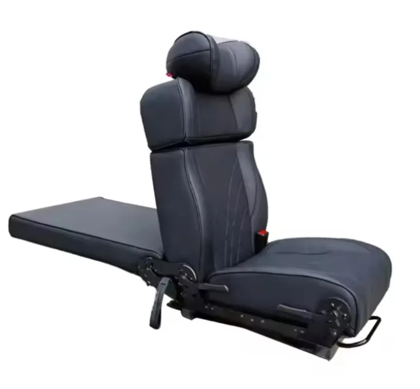 High Quality Customizable Three-Fold Leather Seat Bed RV Van Motorhome Wholesale Modified Car Seats Caravan Use AutoLiuma L026S