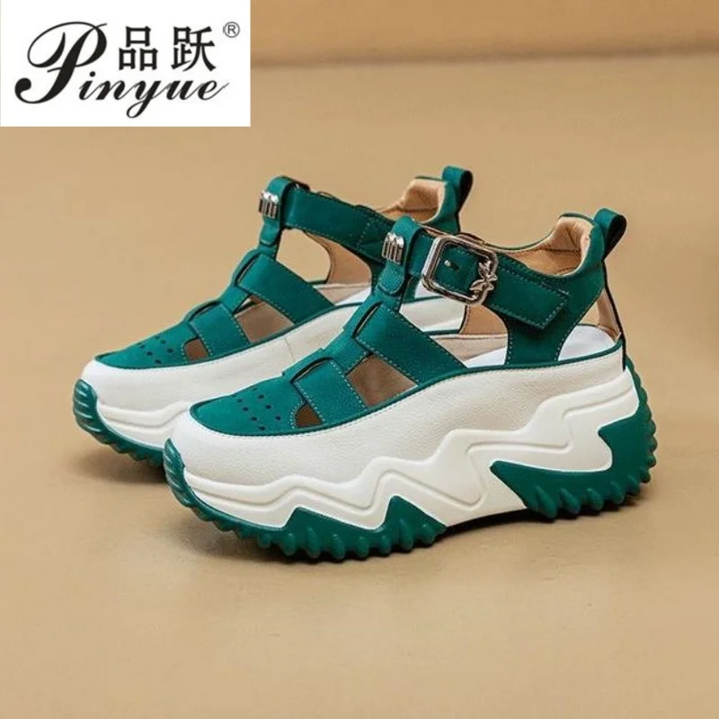 7cm Women Summer New Fashionable Lightweight Hollow Platform Sneakers Casual Mesh Women Sneakers Zapatillas De Deporte 34-40