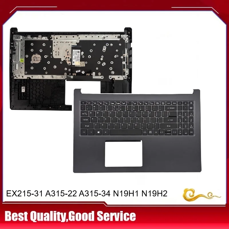 

Новый верхний чехол с упором для рук для ACER EX215-31 A315-22 A315-34 N19H1 N19H2, упор для рук, клавиатура США, корпус C