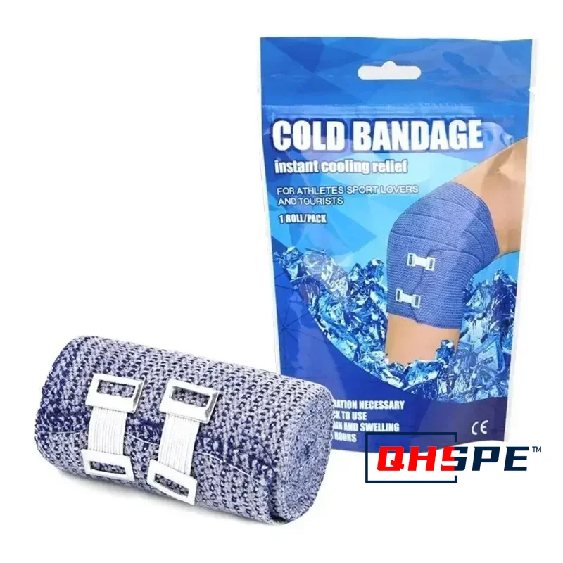 Self Adhesive Ice Bandage Instant Cooling Ice Tape Muscle Recovery Cooling and Compression Tape for Athletes and Adults