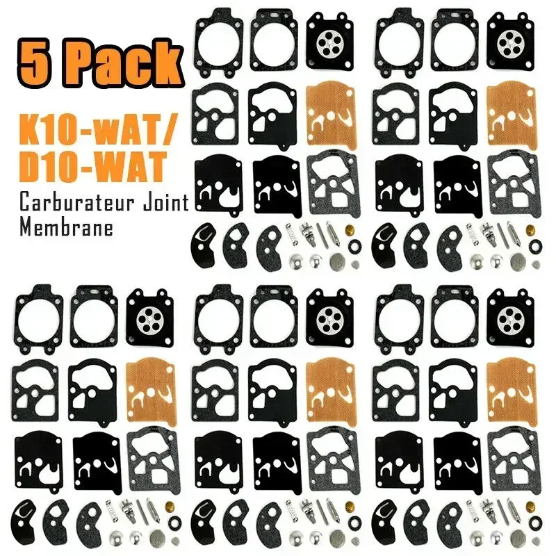 5 Pack Repair Kit Carburetor Diaphragm Seal For K10-WAT Wa / D10-WAT High Quality  Tool  Accessories