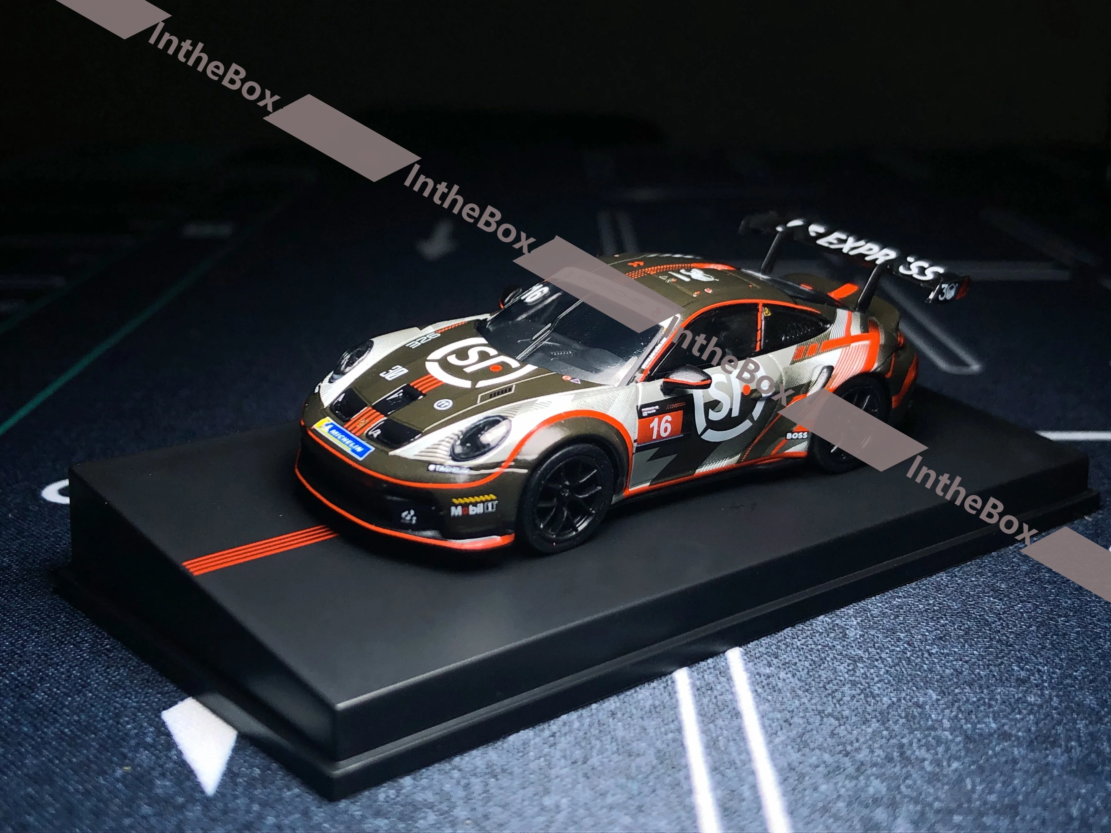 

Sparky Tiny 1:64 911 GT3 Cup SF модель литый под давлением коллекционный металлический автомобиль ограниченный выпуск хобби игрушки