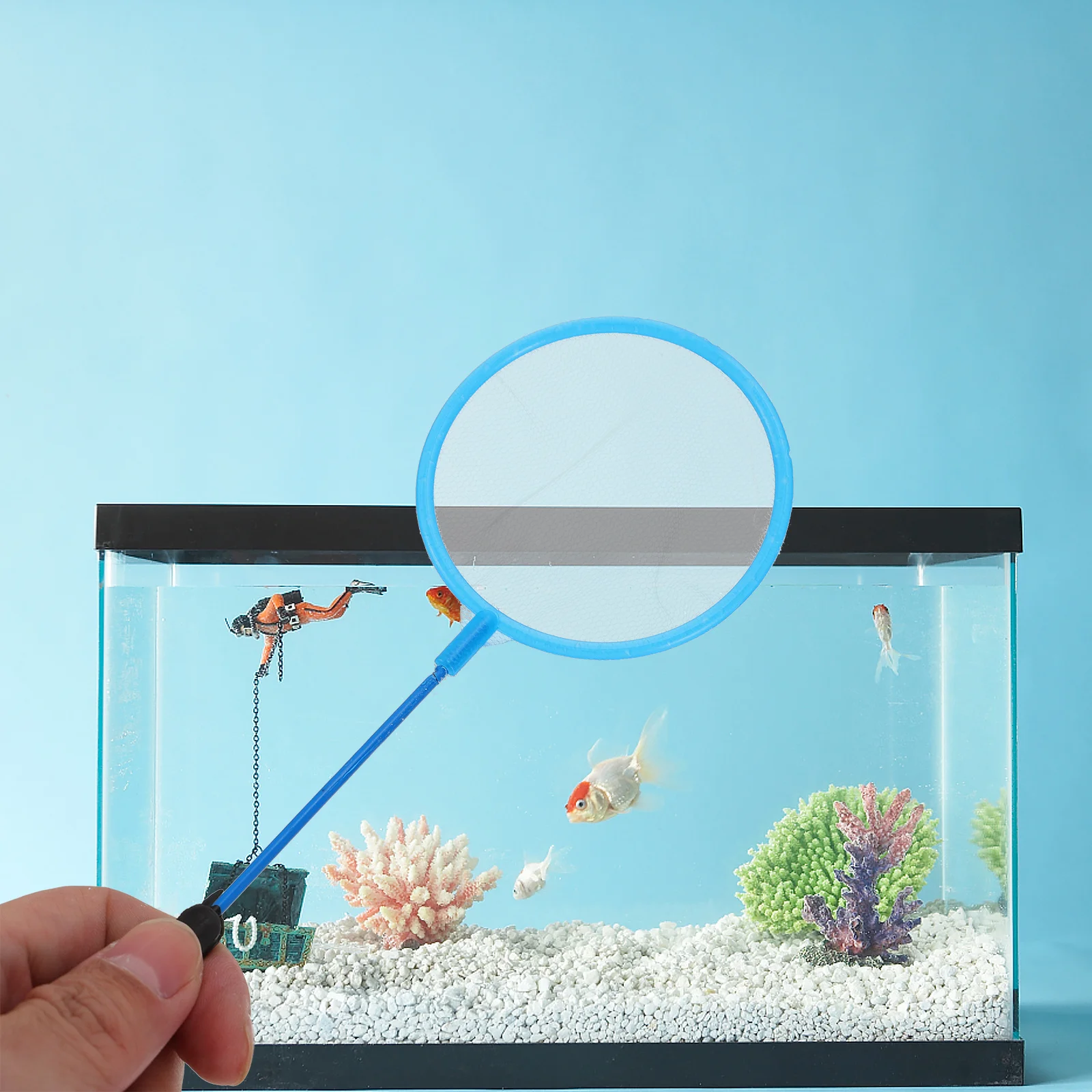 ตาข่ายจับปลาขนาดเล็ก 20 ชิ้น สำหรับเด็ก ใช้ในตู้ปลา บ่อเลี้ยงกุ้ง จับแล้วปล่อย ตาข่ายจับปลาแบบมีโครงพลาสติกแข็ง