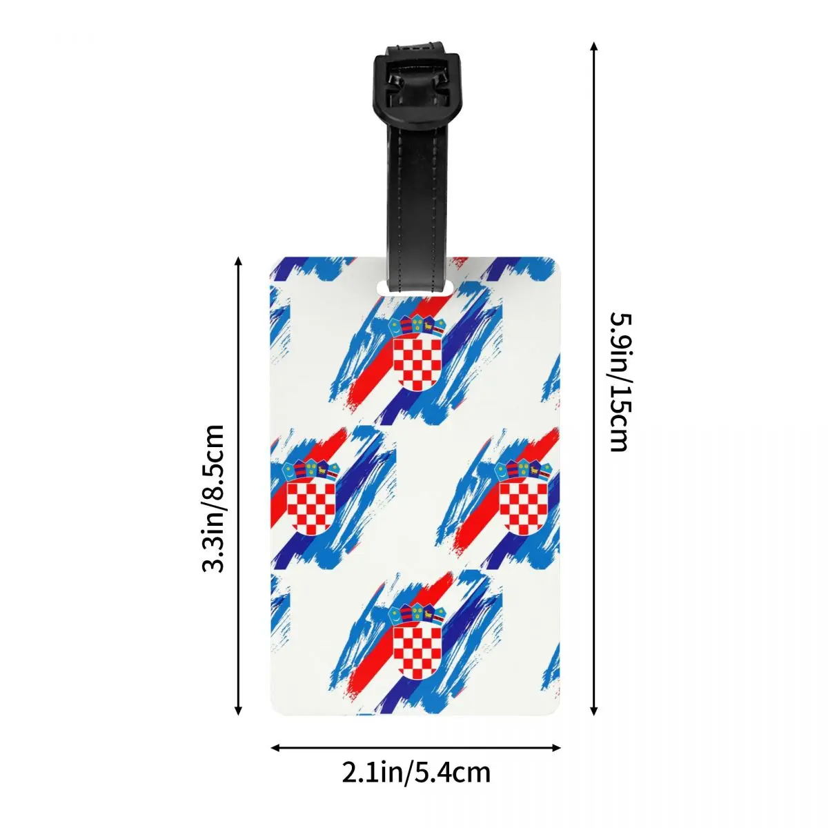 Flag Of Croatia Luggage Tags for Suitcases Cute Croatian Patriotic Proud Baggage Tags Privacy Cover ID Label