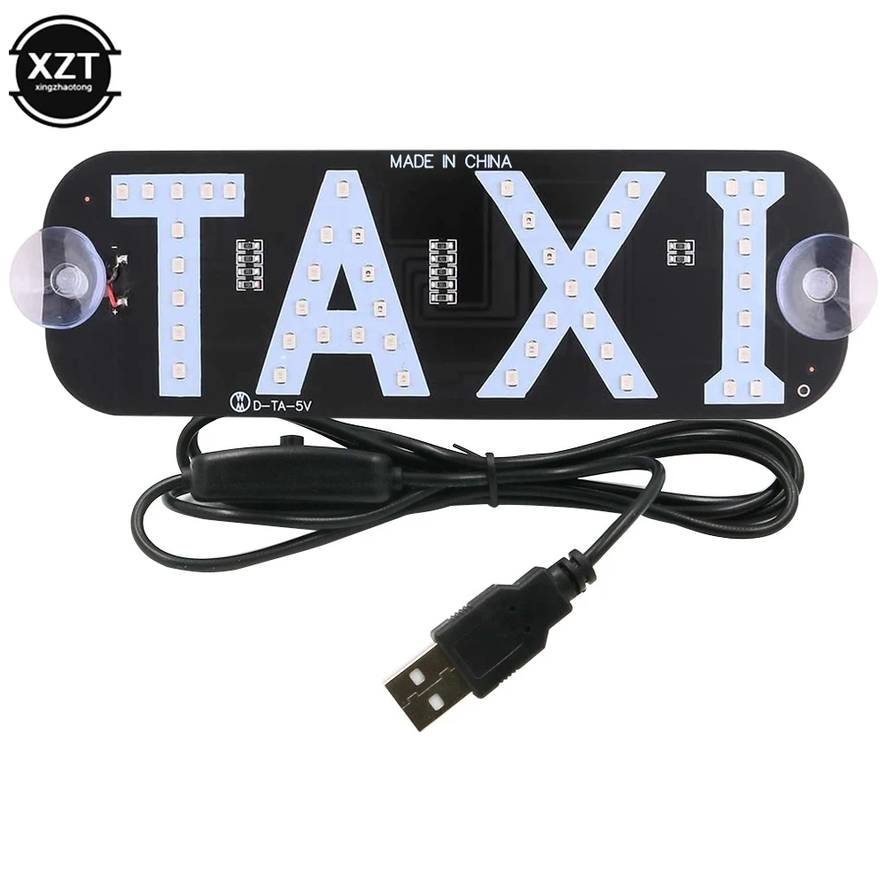 Luz Led indicadora de parabrisas para Taxi, Panel de luces de guía de Taxi con interruptor de encendido/apagado, Bombilla de señal de 12V