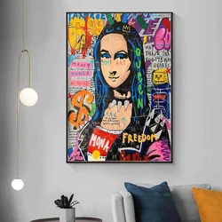 GATYZTORY obrazy olejne według liczb Banksy Art Gustav Klimt pocałunek Graffiti płótno malowanie Diy farby akrylowe Wall Art unikalny prezent