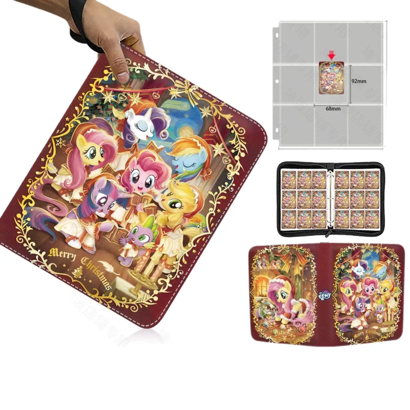 New My Little Pony Card Book Zipper Binder Card Holder Badge Collection Hobby Games Anime Peripheral Children's Toys Luxury Gift