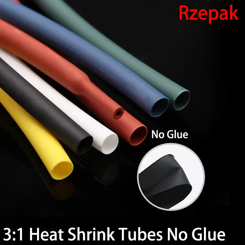 

Rzepak 1/5/10m Heat Shrink Tubing Colorful Diameter 1.5~50mm No Glue 3:1 Ratio Waterproof Wire Wrap Insulated Lined Cable Sleeve