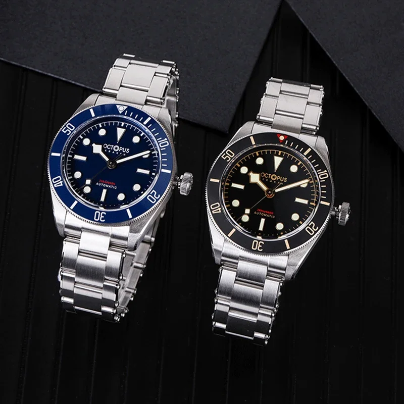 Octopus BB58 Watch 39mm PT5000 Automatic Mechanical Sapphire Crystal 20ATM Waterproof Swiss BGW9 Super Luminous Vintage Watch