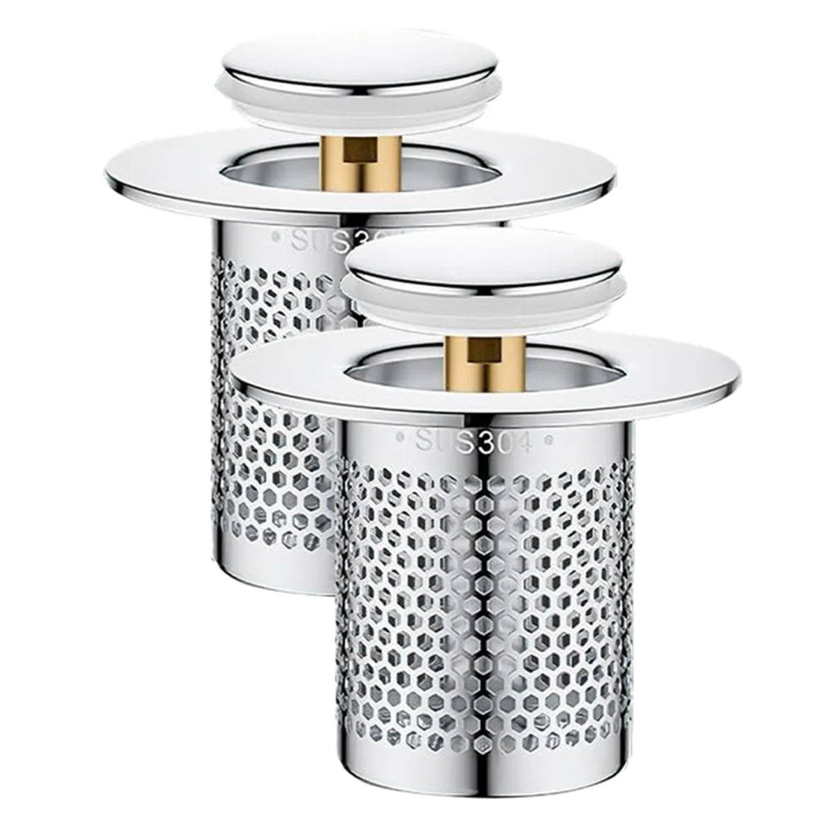 Stainless Steel Floor Drain Filter,-Up Sink Filter,Rustproof Sink Strainer,for Kitchen,Bathtub,Sink Water Pipe