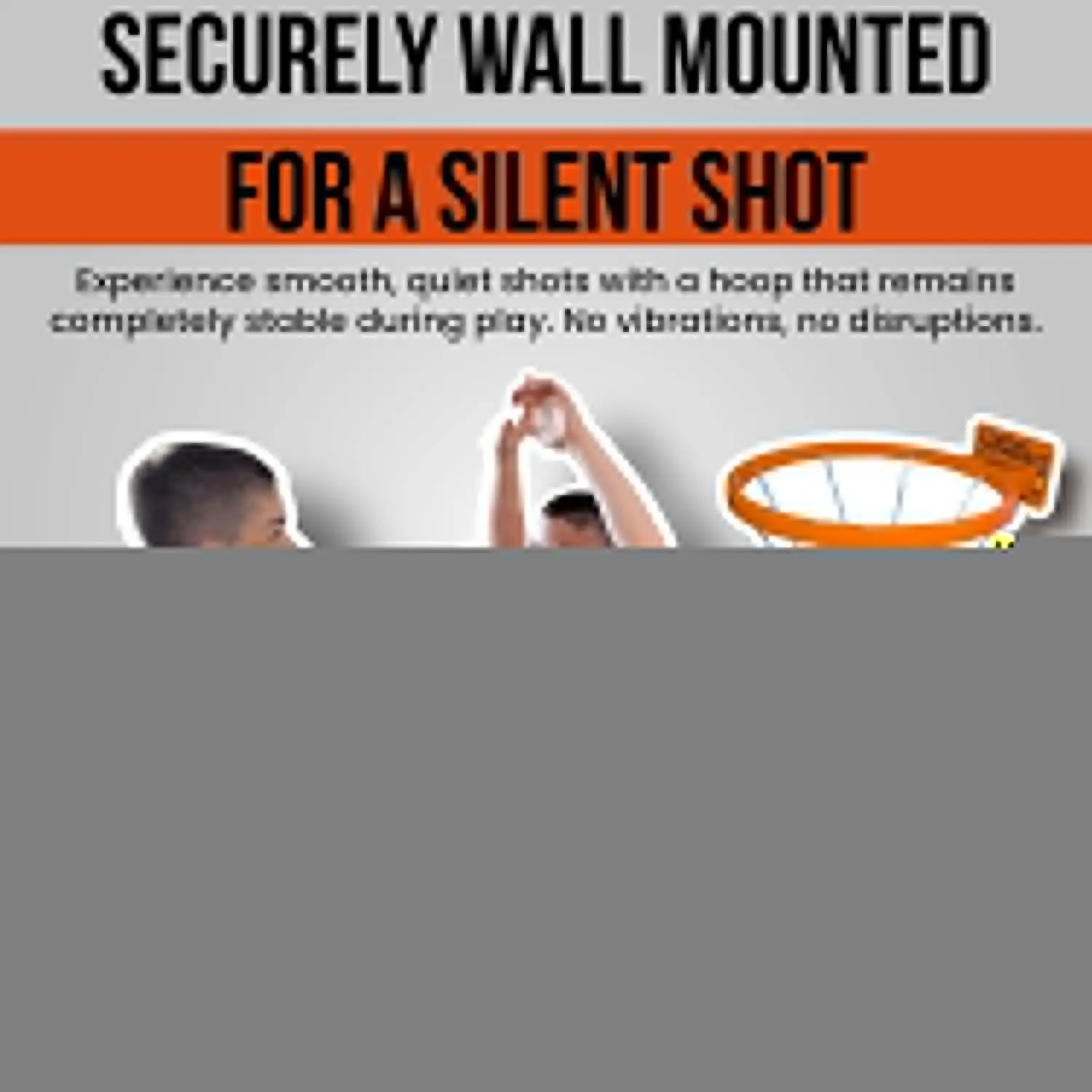 Wall Mounted Basketball Hoop Dual Installation Screw Adhesive 2 Ways Install Mini Basketball Rim for Indoor Home Play view 3