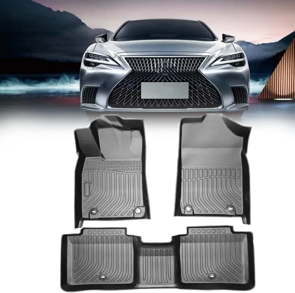 

Floor Mats for 2013-2018 Lexus ES350,All-Weather TPE Rubber Car Floor Mats Waterproof Odorless Anti-Slip 1st & 2nd Row Black