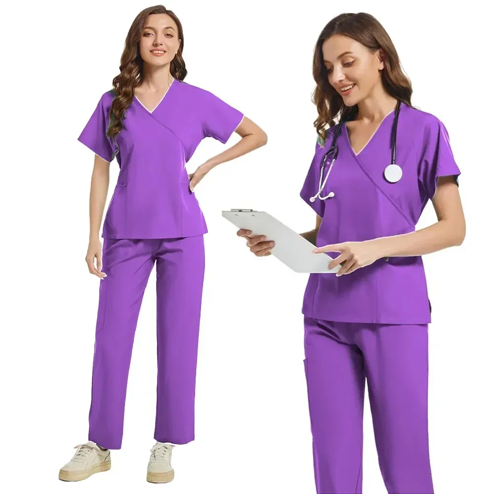 

Medical Uniforms Women Scrubs Sets Nurse Nursing Accessories Beauty Salon Spa Work Clothes Surgical Suit Lab Hospital Overall