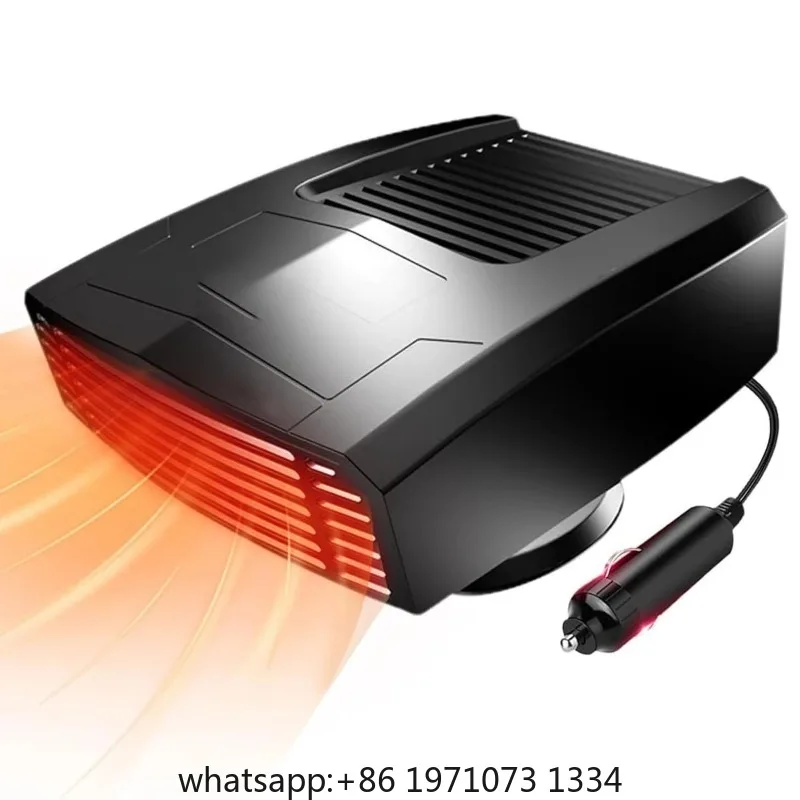 【12V Car Heater 2 in 1】Windshield Fast Heating Defrost Defogger with 360 Degree Rotation for Auto Interior Accessories