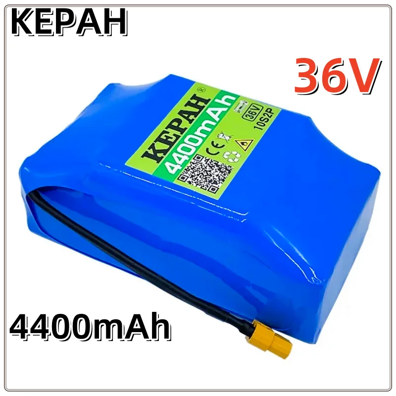 Batería de iones de litio para bicicleta eléctrica, capacidad real 10s2p, 36V, 9.8Ah, 450W, 18650, 42V, 37V, 35e, XT60, SM 2P