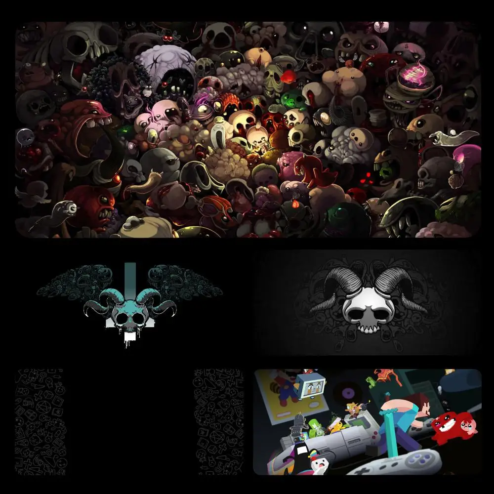 

Classic Anime Mousepad Large Gaming Mouse Pad LockEdge Thickened Computer Keyboard Table Desk Mat The Binding of Isaac