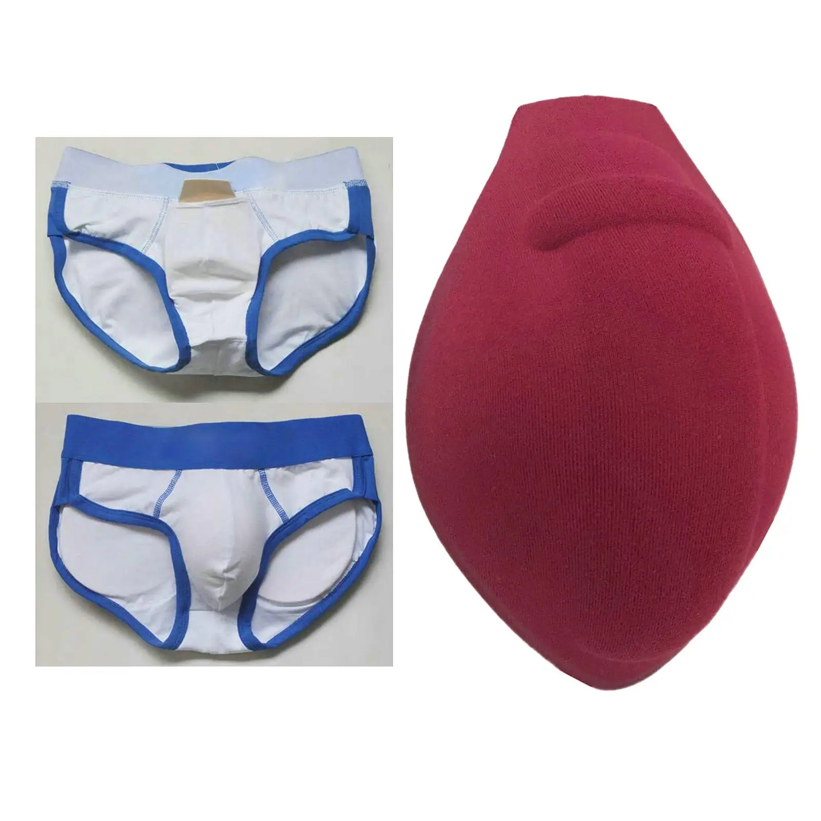 Polyester Sponge Protective Pad for Men Underwear Enhancer Pouch Swimming Trunks Lift Padding Invisible Comfort Boost Masculine