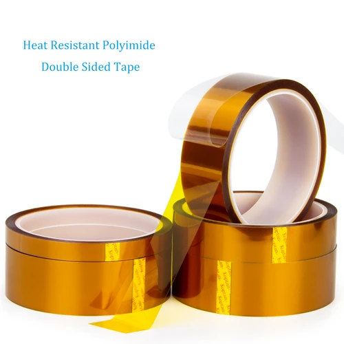 Imagen 2 del producto Cinta adhesiva de alta temperatura, cinta Kapton de doble cara de poliimida resistente al calor, 0,1mm de espesor, 10M/rollo