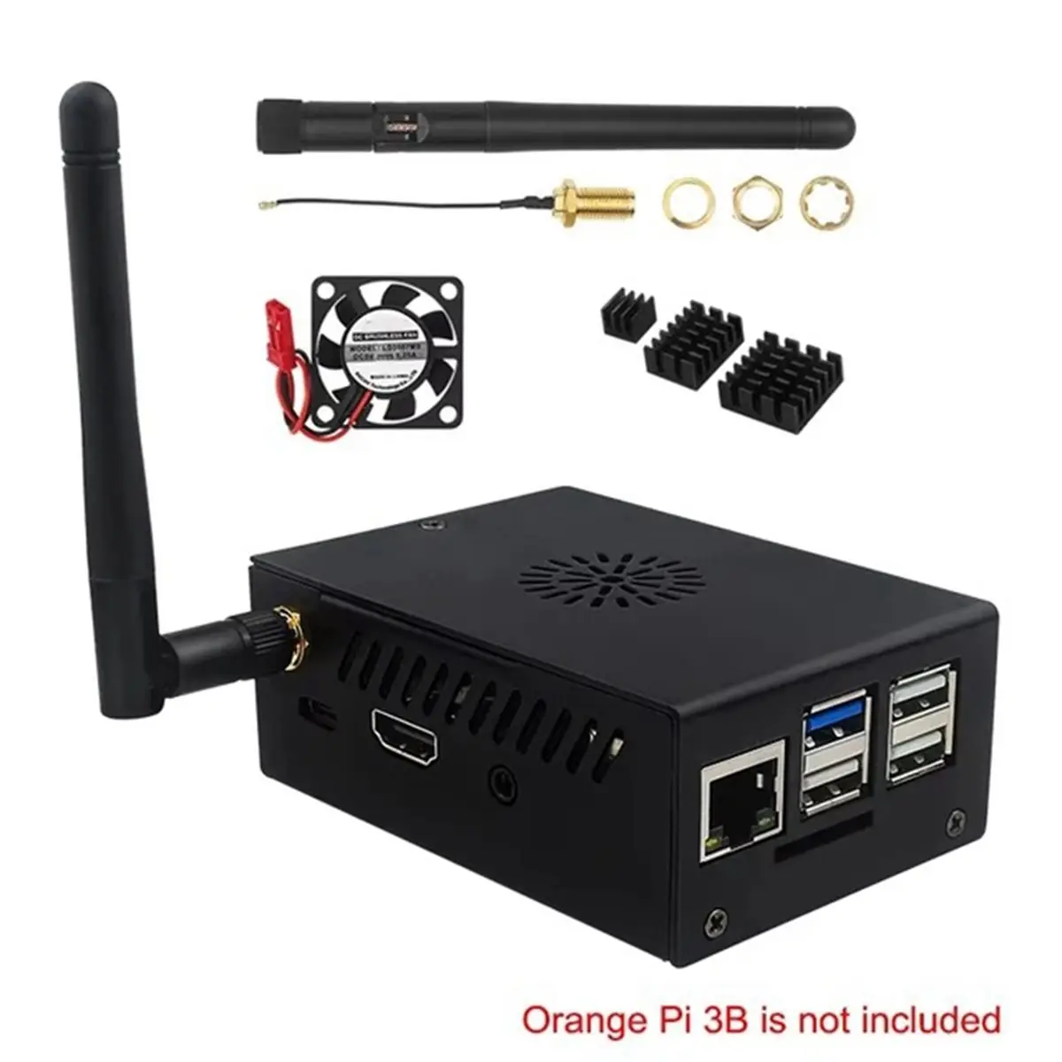 618 Mega Sale For Orange Pi 3B Metal Case with Cooling Fan and Heatinks Durable Protective Enclosure
