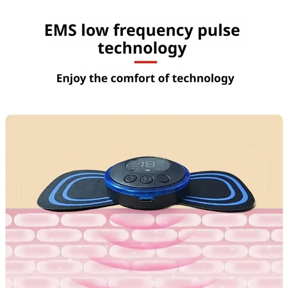 

Portable EMS Microcurrent Mini Neck Massager Electric Full Massage Pain Cervical Smart Relief Muscle Stretcher Patch Body N W9O4