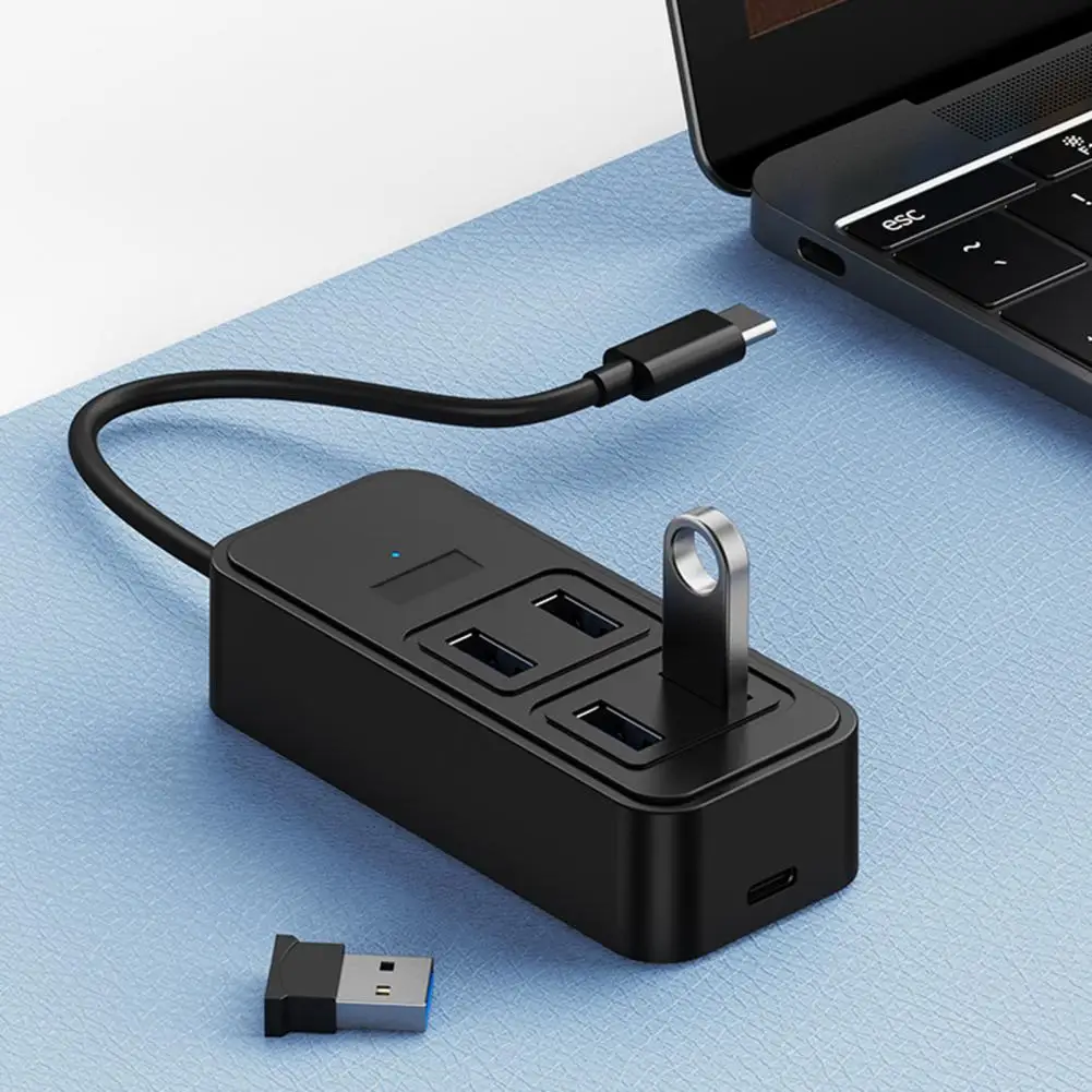 Multi-port Usb 3.0 Hub Type-c Hub with Usb-c Power Supply Port Efficient Type-c Hub 4-in-1 Multifunctional Docking for High