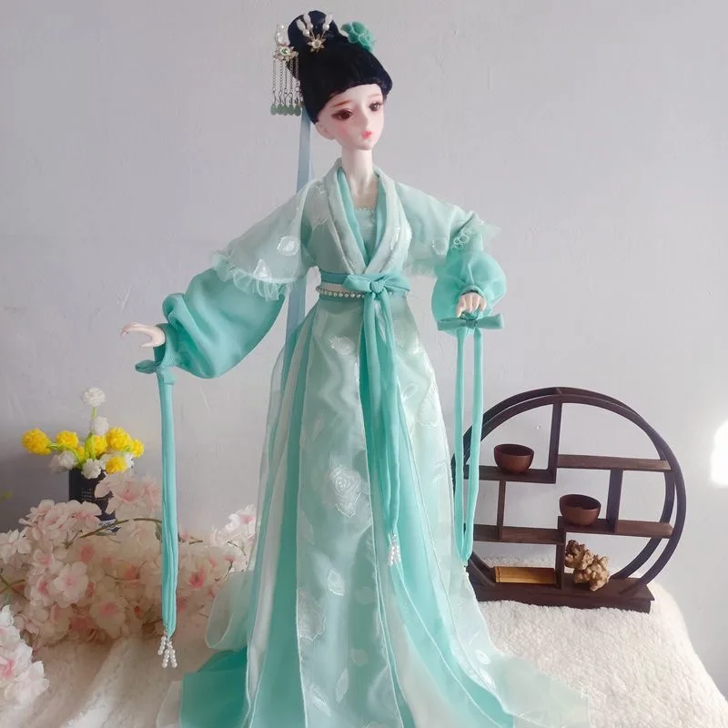 Free Shipping 1/3 BJD Doll Clothes, Debisheng Yeluoli AS62 Dress Female Green Skirt 1 Piece