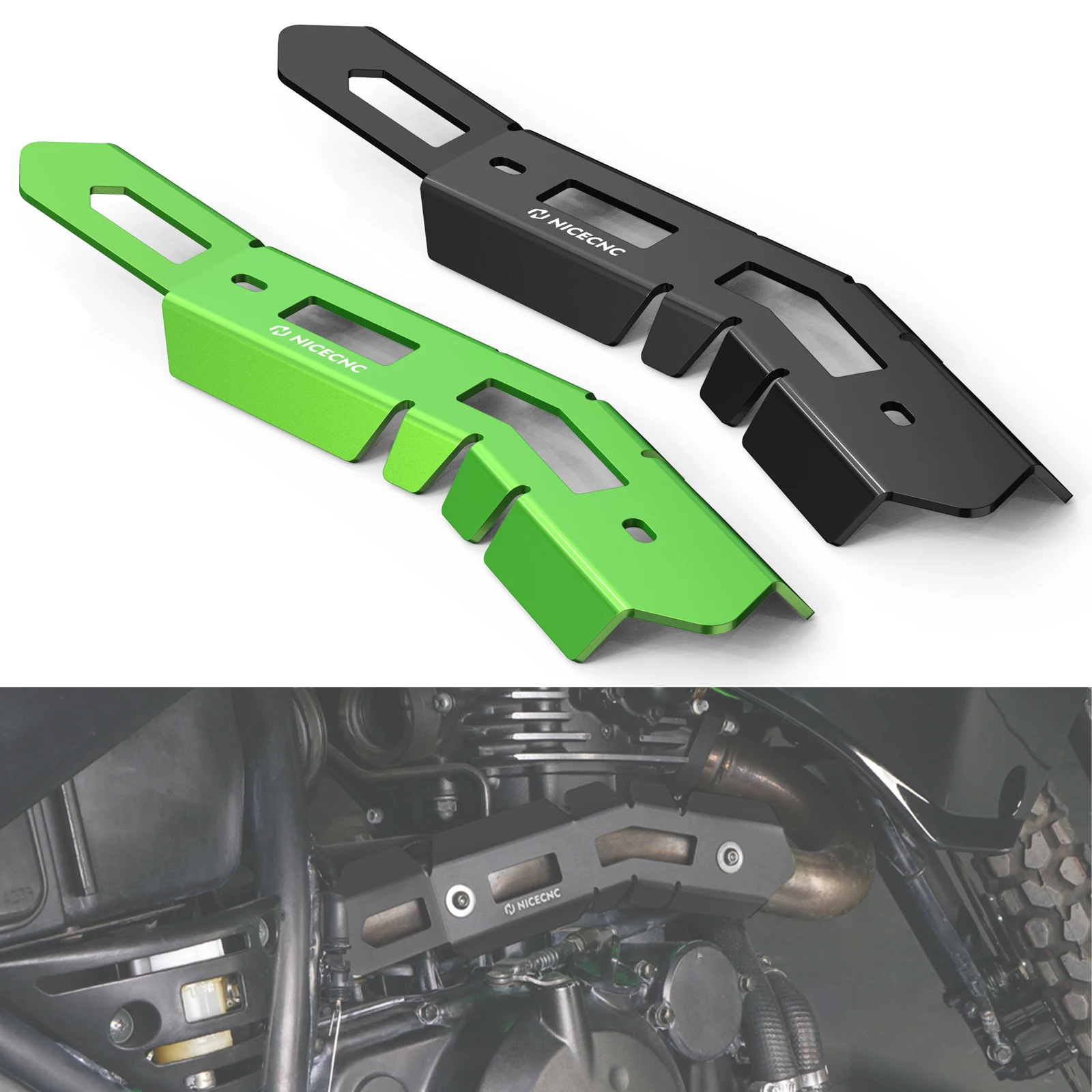 

Motorcycle Exhaust Pipe Heat Shield Cover for KLR650 KLR 650 2008 2009 2010 2011 2012 2013 2014 2015 2016 2017 2018