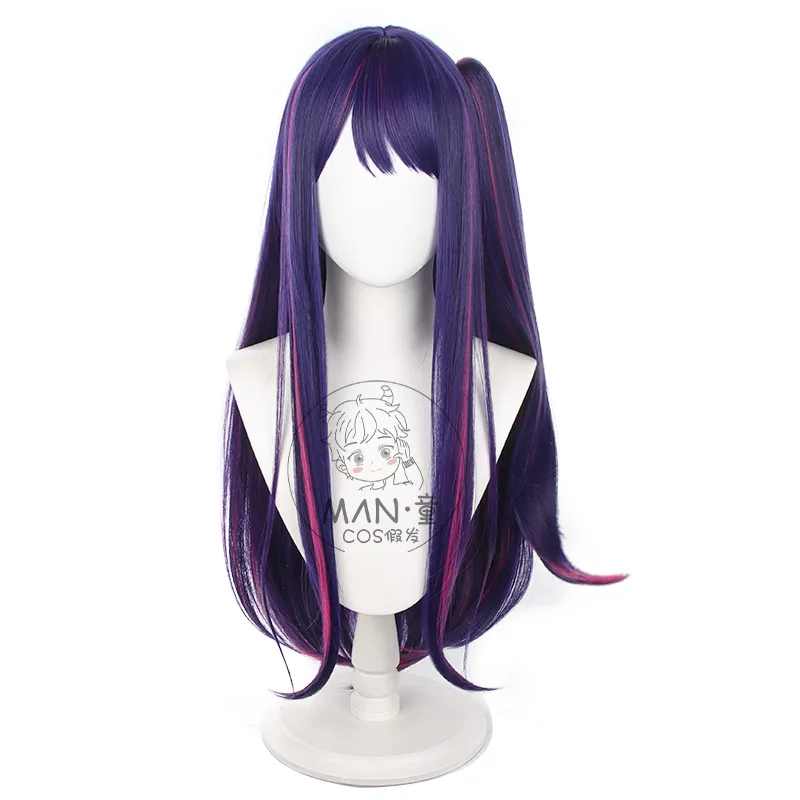 شعر مستعار Oshi no Ko Hoshino Ai التنكري مخطط بمشبك نمر وشعر طويل هدية الهالوين #5