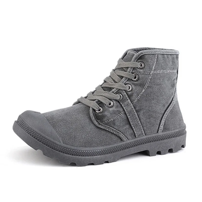 Autumn Early Winter Boots Men Canvas Shoes High top Casual Shoes Fashion Men\'s Boots Male Brand Ankle Botas A215