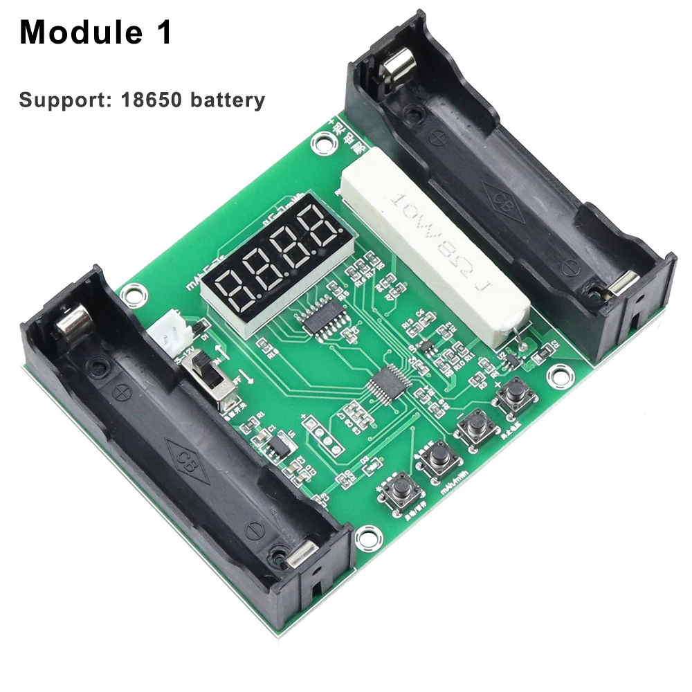 18650 Lithium Battery Capacity Tester Cell Holder Stand Module Discharge Electronic Load Monitor 26650 21700 AAA