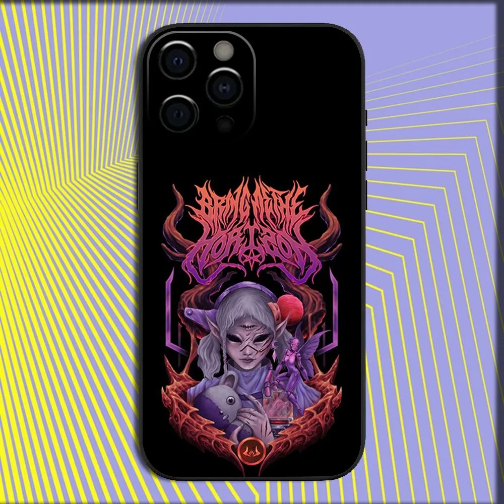 Bring Me The H-Horizons BMTH Phone Case For iPhone 16,15,14,13,12,11,Pro,X,XS,Max,XR,Plus,Mini Soft Black Cover