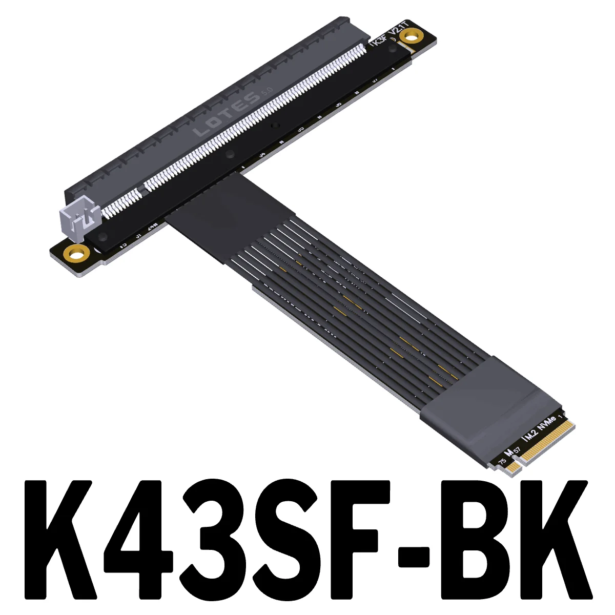 ADT-LINK M.2 NGFF NVMe إلى PCIe 5.0 x16 كابل الناهض يدعم STX Nvidia/AMD GPU بطاقات تمديد Gen5 M.2 Ultra SSD M-key Slot