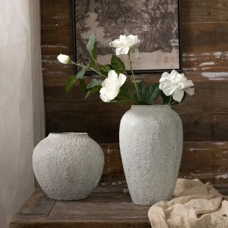 Retro Creative Ceramic Vase, Old Hydroponic Style, Home Decor, Literary Flower Arrangement