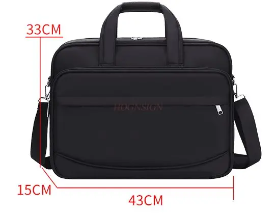 

1 шт., портфель из ткани Оксфорд, мужская сумка на плечо, большая вместительная сумка для документов, сумка для компьютера, деловая дорожная диагональная сумка через плечо