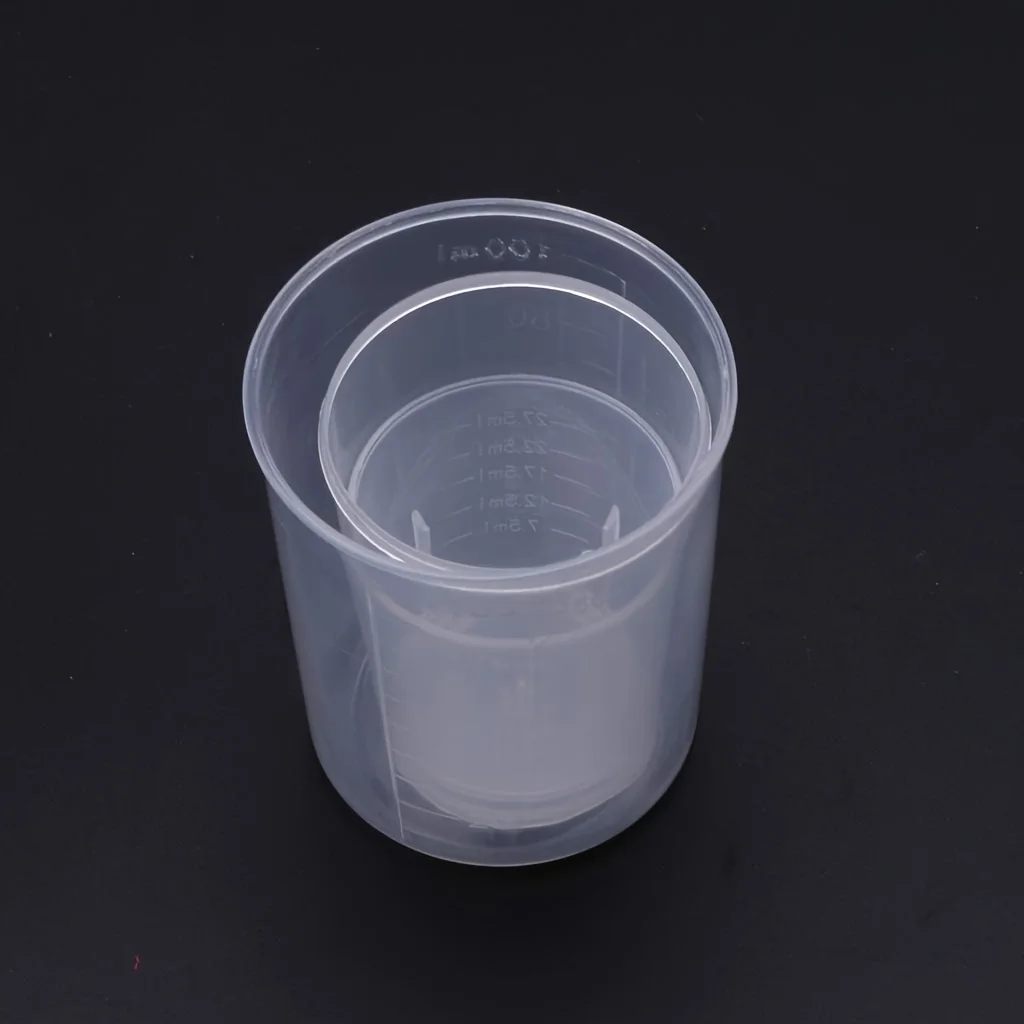 Transparentes Kunststoff-Labor-Messzylinder-Set, Langlebig und Präzise, 10ml/15ml/20ml/30ml/50ml/60ml/100ml/200ml L – Detail 4
